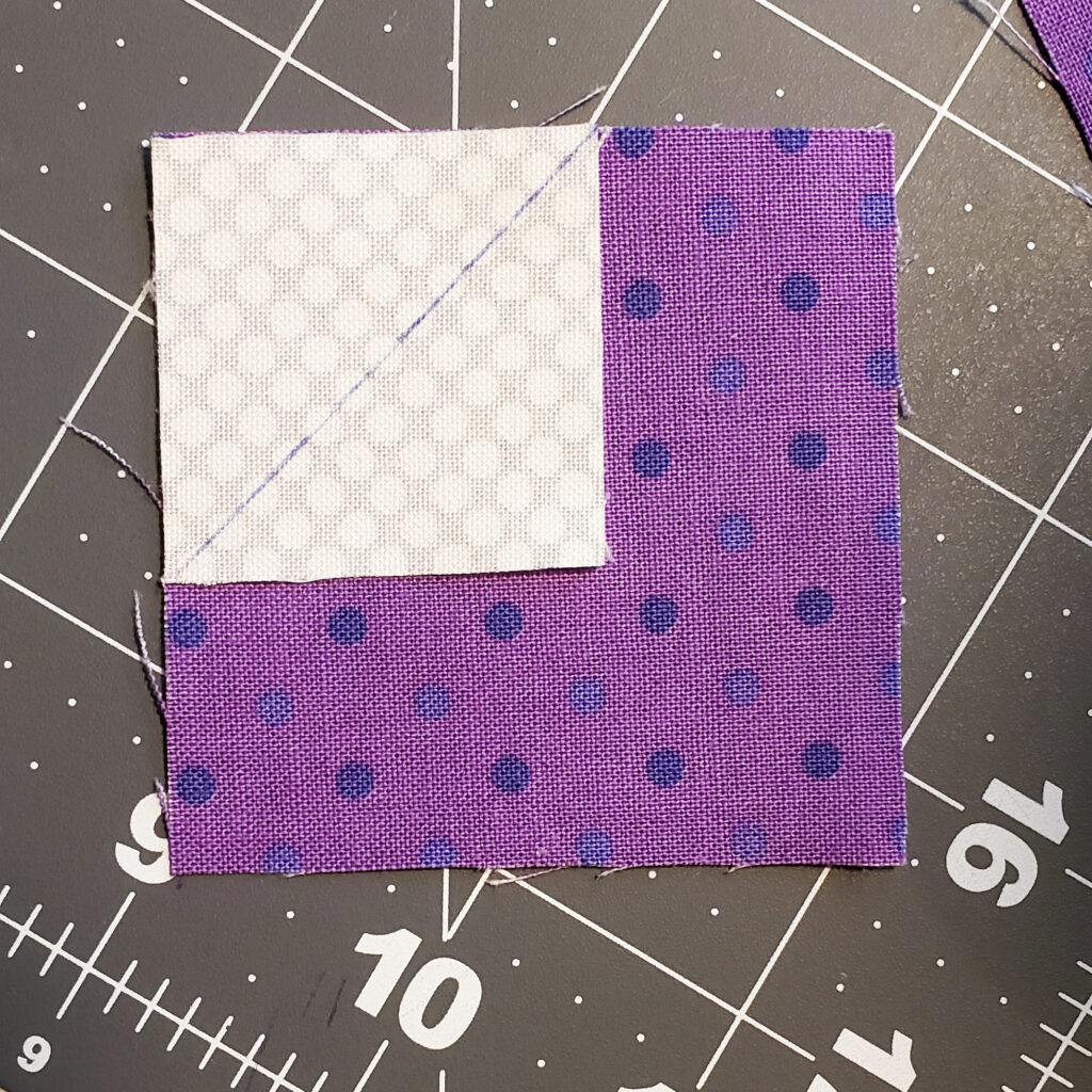 Image of a quilting pattern scrap folded